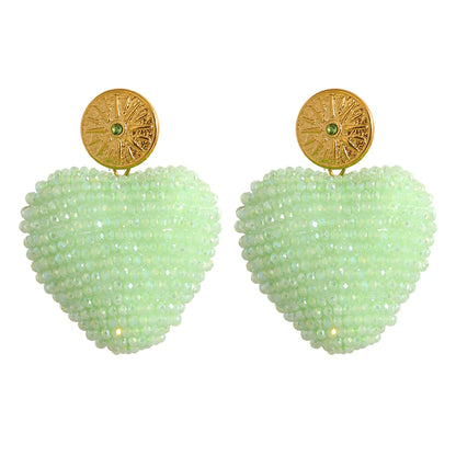 Candy Crystal Heart Earrings