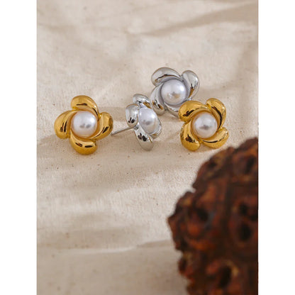 Pearl Flower Earrings