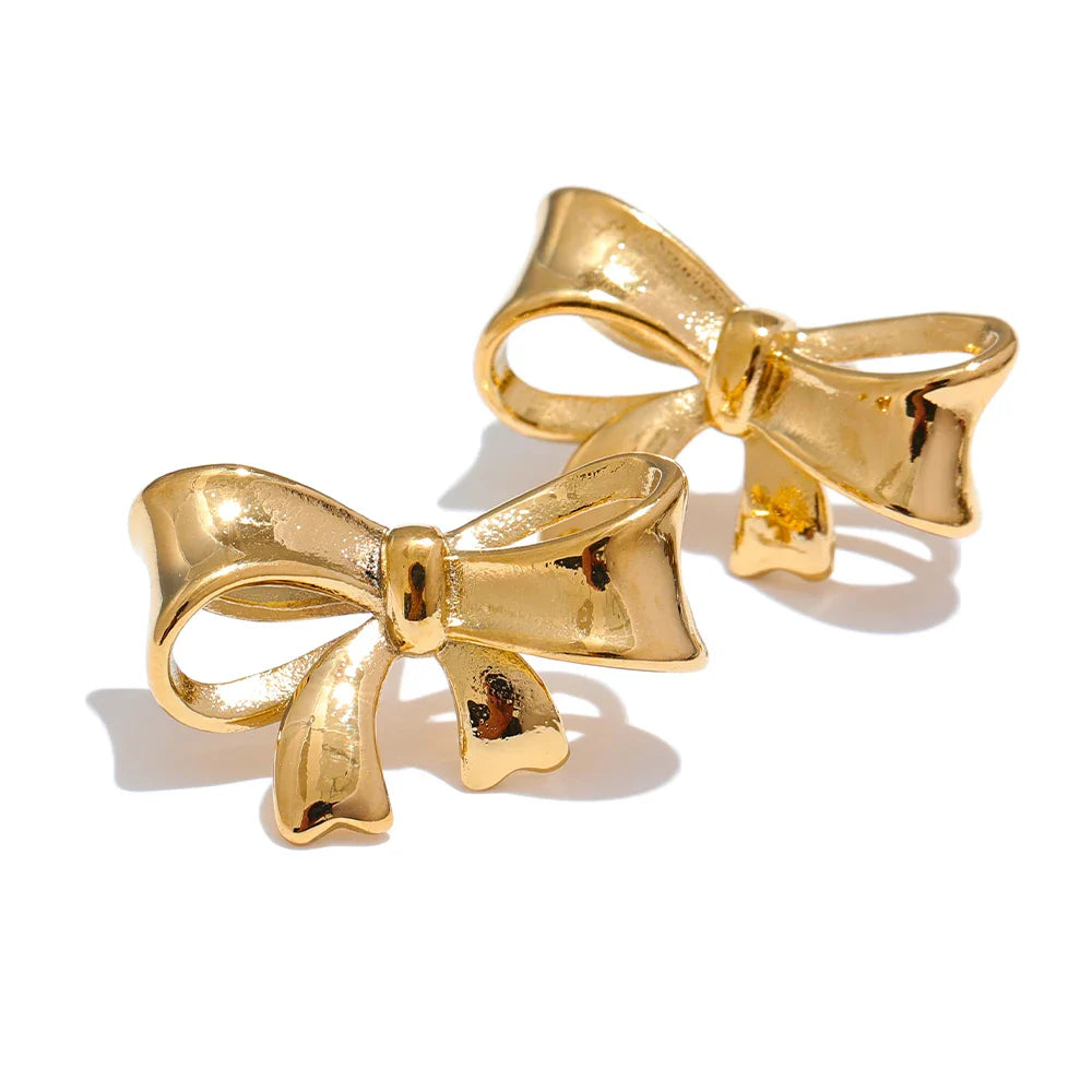 Waterproof Bow Knot Stud Earrings