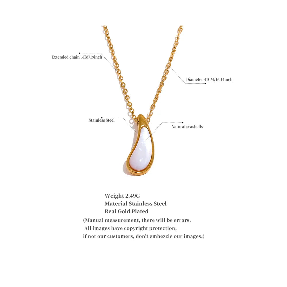 Teardrop Gold Necklace