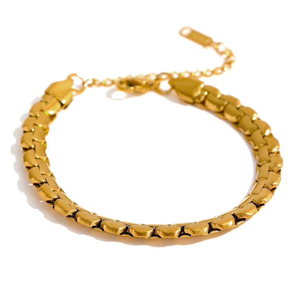 Box Chain Necklace Gold