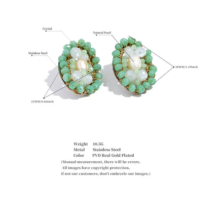 Green Beaded Earrings