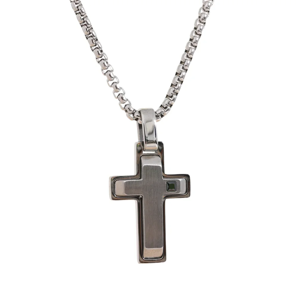 Cross Necklace Silver and Gold