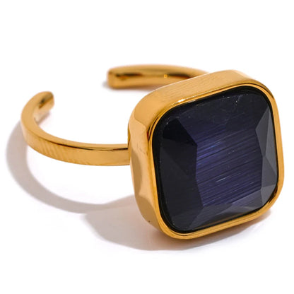 Cats eye stone ring