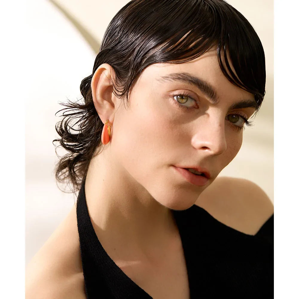 Acrylic Chunky Hoop Earrings