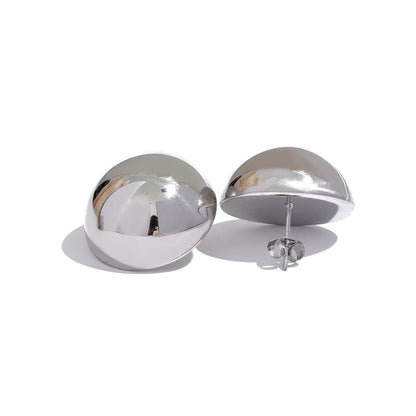 Half Round Stud Earrings