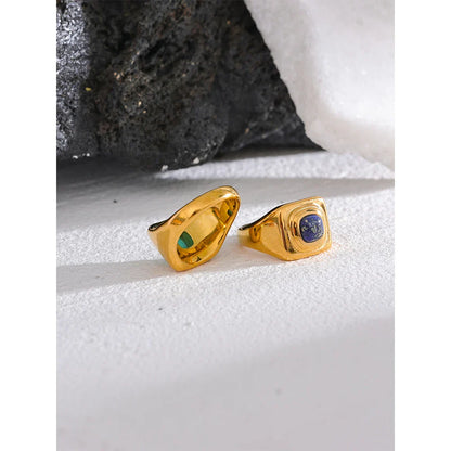 Wide gold ring