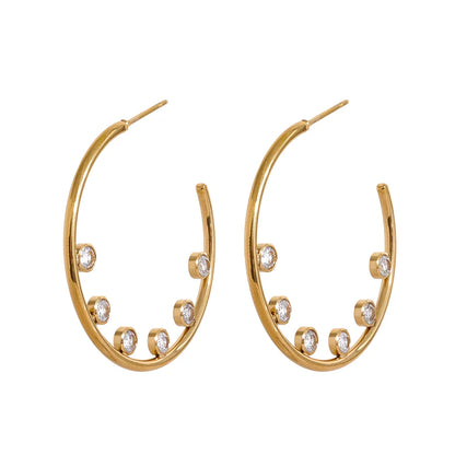 Cubic zirconia hoop earrings
