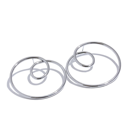 Round Knotted Hollow Stud Earrings