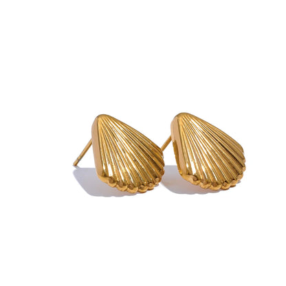 Shell Cast Minimalist Stud Earrings