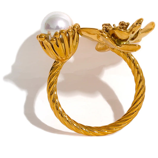 Flower Gold Ring