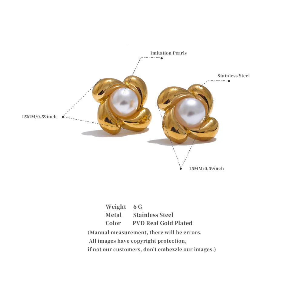 Pearl Flower Earrings