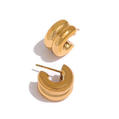 Metal Punk Stud Earrings