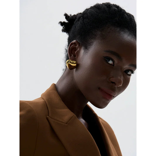Heart Shaped Stud Earrings