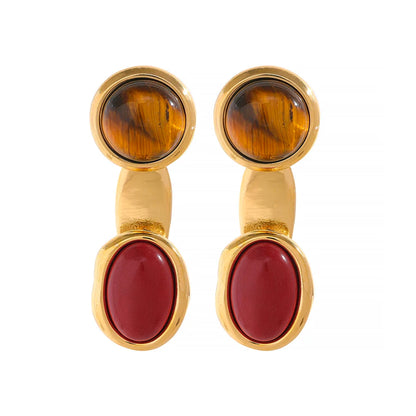 Tiger eye earrings
