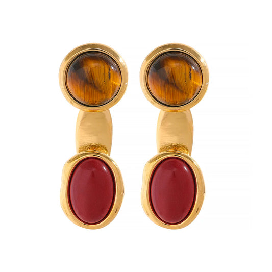 Tiger eye earrings