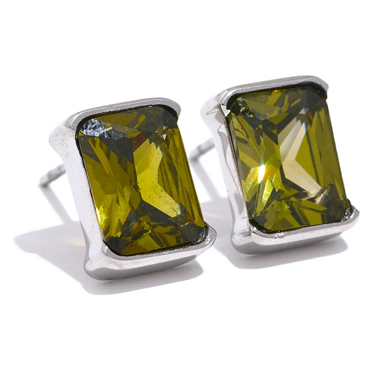 Zirconia Square Stud Earnings