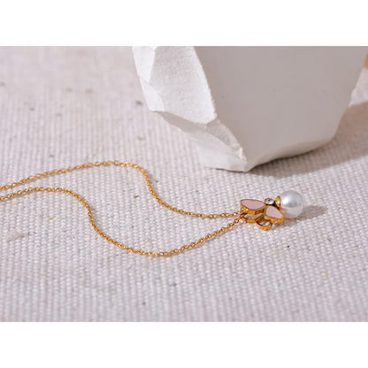 Butterfly Pearl Necklace