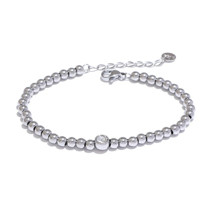 Bead Chain CZ Bracelet
