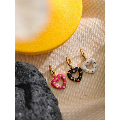 Pink Heart Earrings