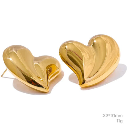 Chic Thick Heart Studs