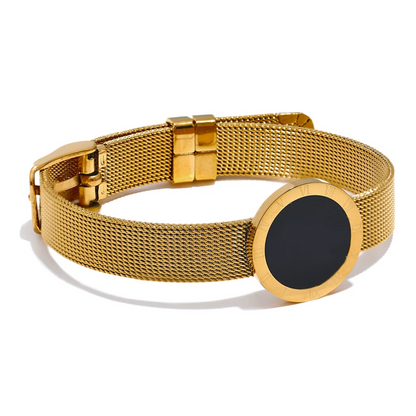 Roman Numeral Black Bracelet