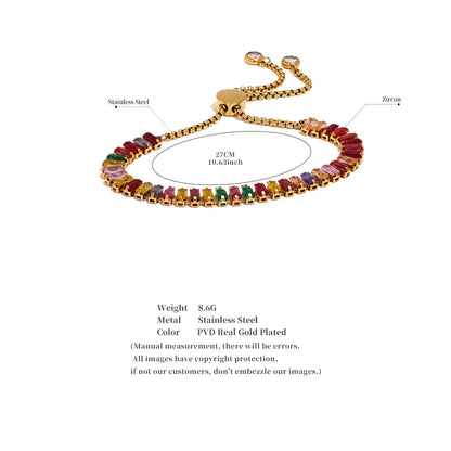 Gold CZ Tennis Bracelet