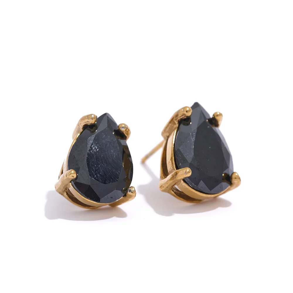 Cubic Zircon Water Drop Earrings