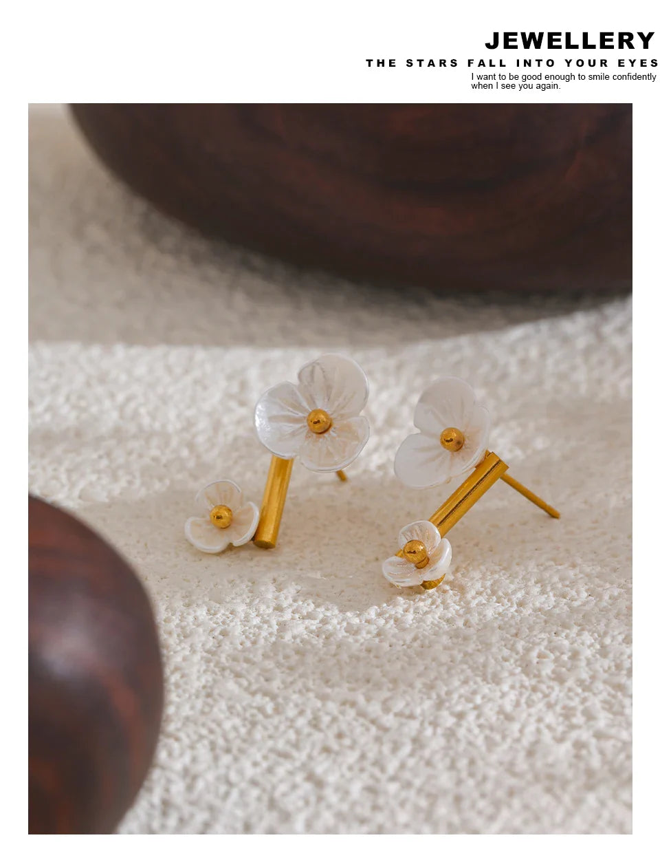 White Flower Earrings