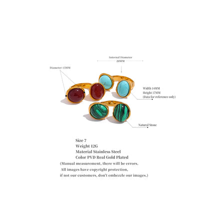 Sterling silver rings with natural stones