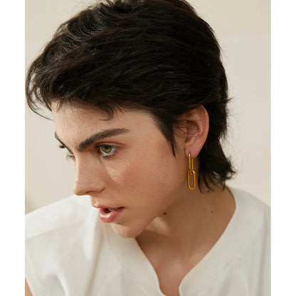 Drop Hoop Earrings