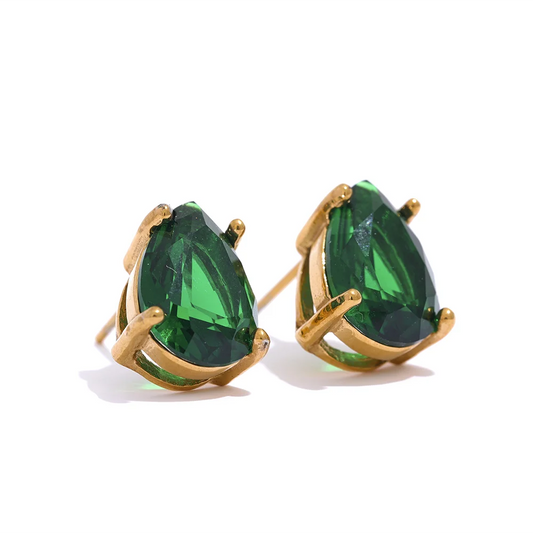 Cubic Zircon Water Drop Earrings