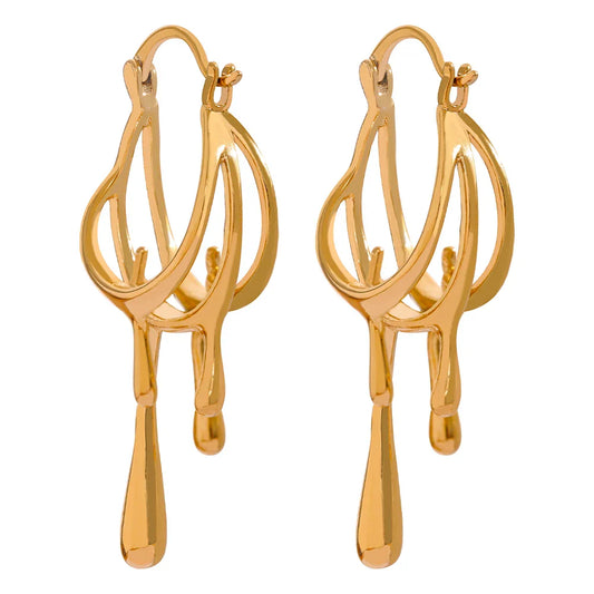 Textured Copper Hoop Earrings