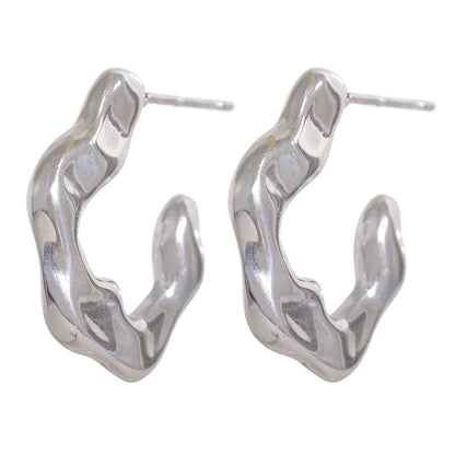 Textured Huggie Earrings