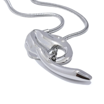 Textured Pendant Necklace