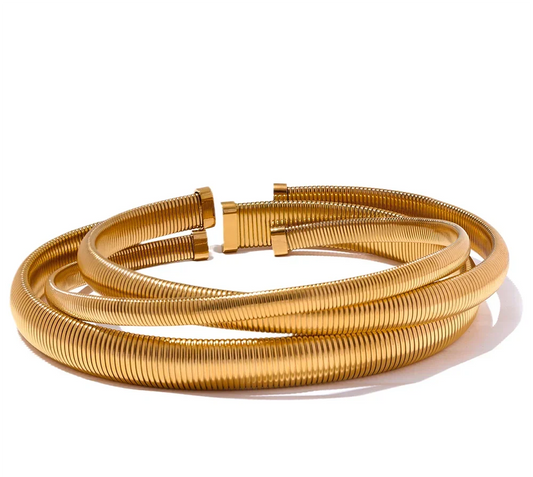 Thick Gold Choker Necklace