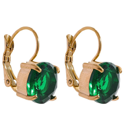 Luxury Colorful Zircon Hoop Earrings