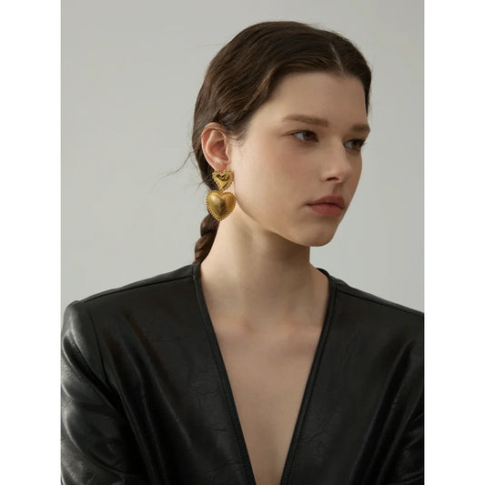 Pearl Heart Earrings