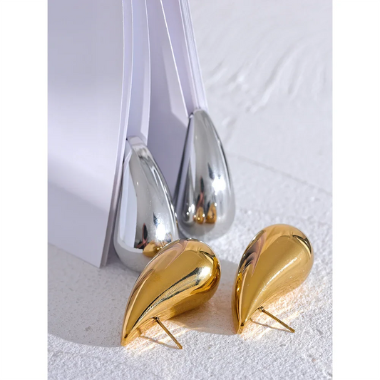 Water Drop Big Chunky Stud Earrings