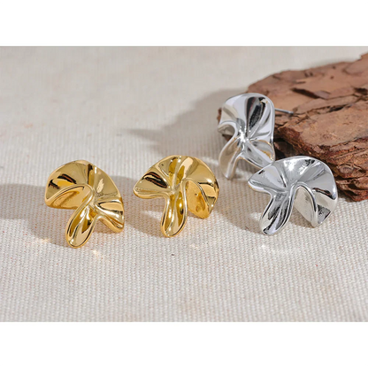 Irregular Flower Stud Earrings