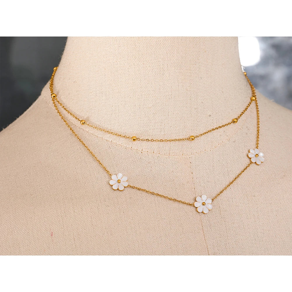 Double Strand Pearl Necklace