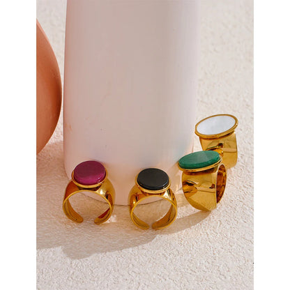 Wide band rings with stones
