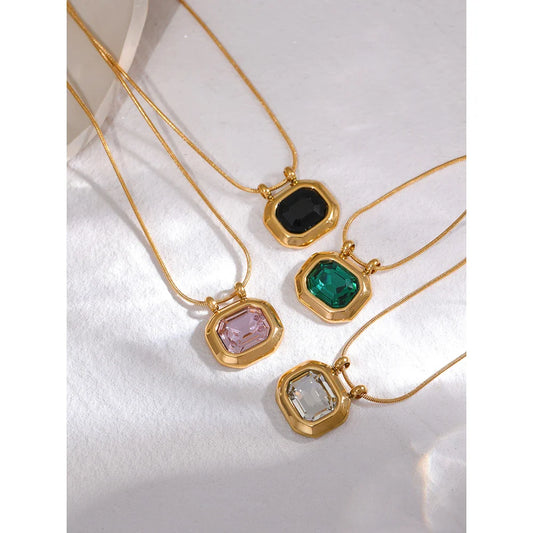 Gold Crystal Necklace