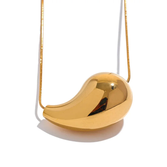 Water Drop Hollow Pendant Necklace