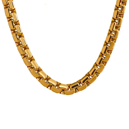 Box Chain Necklace Gold