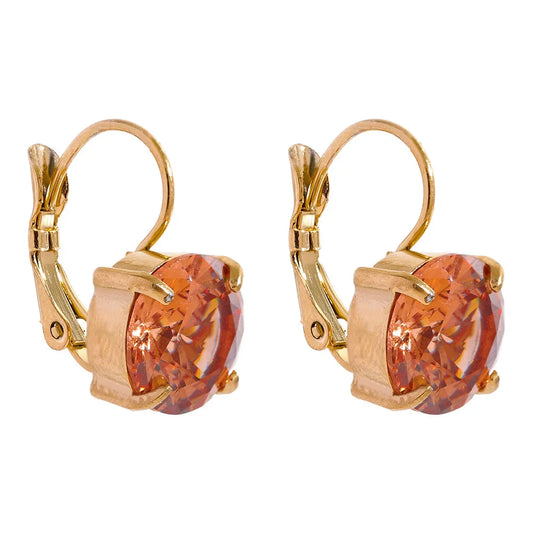 Luxury Colorful Zircon Hoop Earrings
