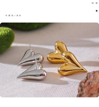 Heart Stud Earrings