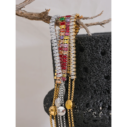 Gold CZ Tennis Bracelet