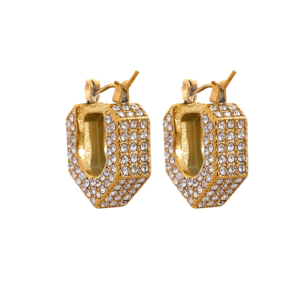 Hoop earrings cubic zirconia