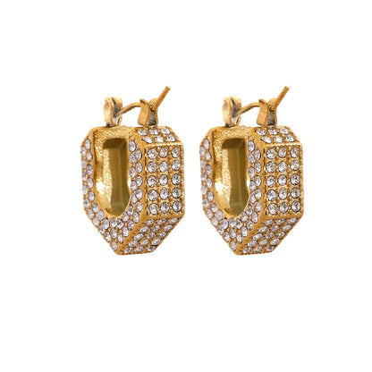 Hoop earrings cubic zirconia